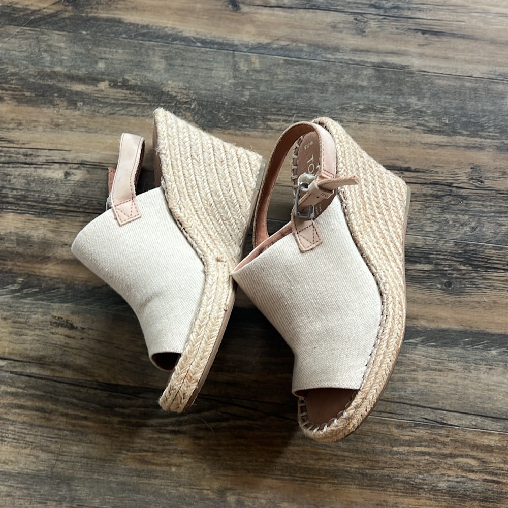 TOMS Women's Tan Espadrille Sandals - Picture 2 of 2
